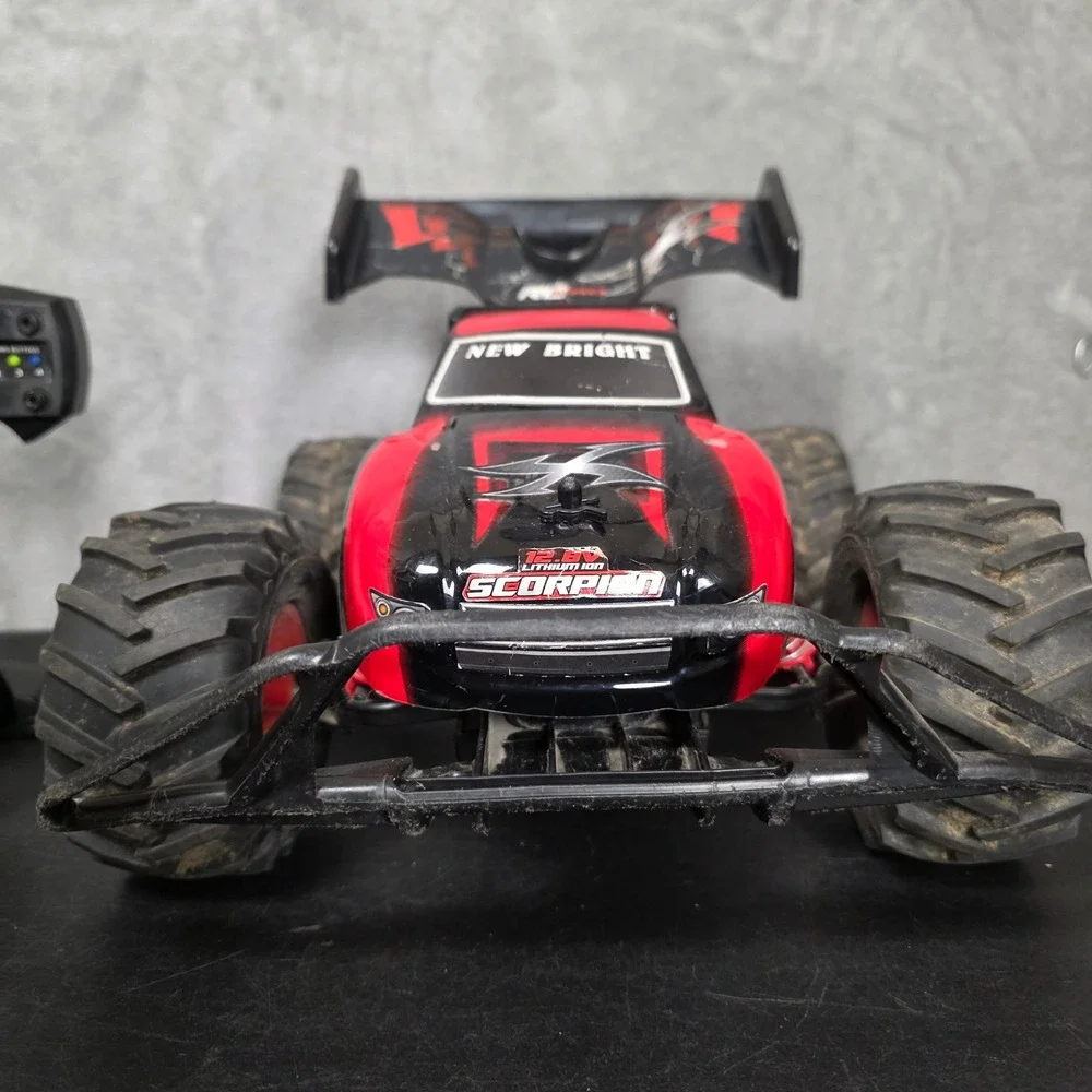 New Bright Scorpion Pro RC Monster Truck 12.8V FOR PARTS As Is Hobby Collectible